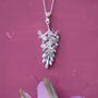 Wisteria Lilac Flower Necklace, thumbnail 2 of 4