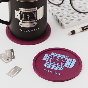 Aston Villa Fc Gift Villa Park Engraved Steel Mug Football Gift, 4 of 5