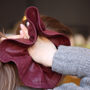 Oversized Vegan Leather Hair Scrunchie, thumbnail 9 of 12