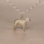 Personalised 3D Bedlington Terrier Silver Chain Bracelet, thumbnail 2 of 10