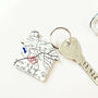 Personalised New Home First Home Location Map Keyring, thumbnail 3 of 10