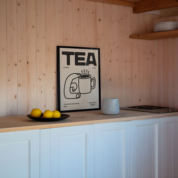 Tea Hand Drawn Illustration Kitchen Wall Art, 3 of 9