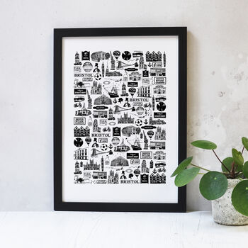 Bristol Illustrated Black And White Print, 2 of 9
