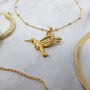18k Gold Plated Hummingbird Necklace, thumbnail 1 of 4