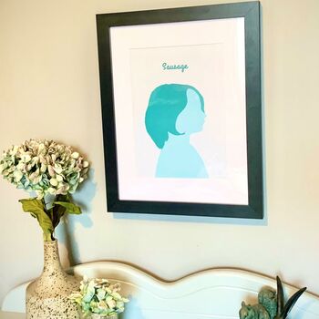 Personalised Silhouette Portrait Print, 2 of 10