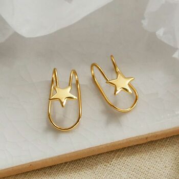 Gold Plated Or Sterling Silver Star Ear Cuffs, 3 of 5