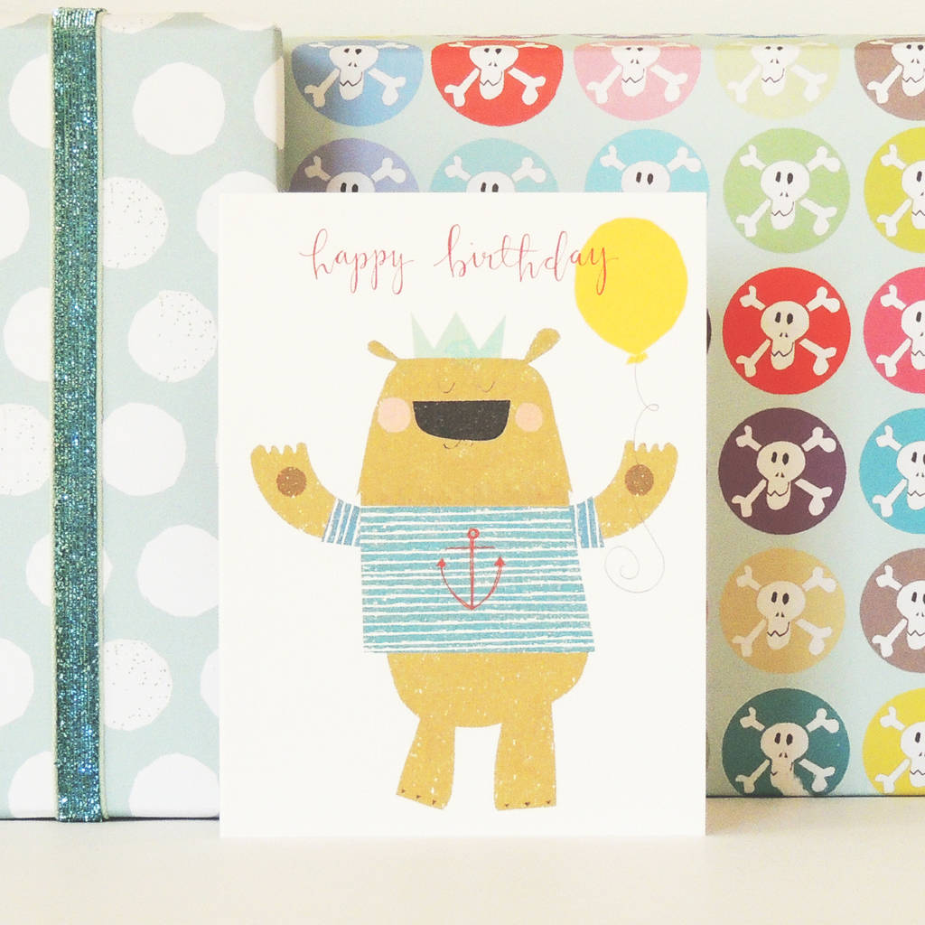 happy birthday bear mini card by kali stileman publishing ...