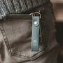 Personalised Leather Loop Keyring For Dad, thumbnail 2 of 9
