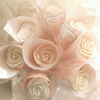 Personalised Wedding Rose Candle Favours, 5 of 10