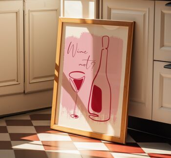 Wine Not Wall Art Print Kitchen Disco, 6 of 6