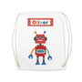 Personalised Boy's Robot Pe Kit Bag, thumbnail 11 of 12