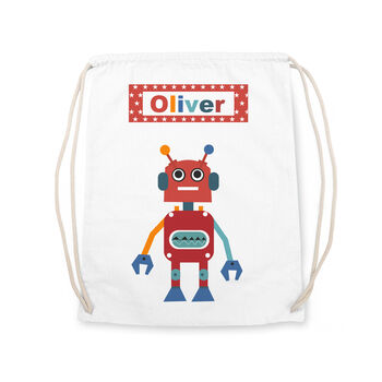 Personalised Boy's Robot Pe Kit Bag, 11 of 12