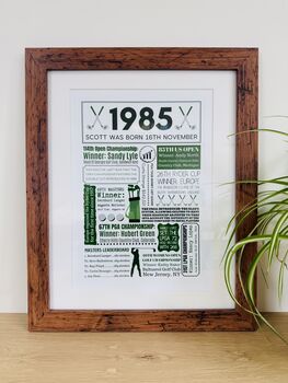 Personalised 30th Golf Anniversary Print, 9 of 9