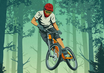 Personalised Mountain Bike Poster, 4 of 7