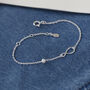 Infinity Twist Chain Bracelet With Pearl, thumbnail 2 of 5