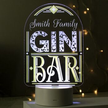 Personalised Gin Bar LED Sign, 3 of 6