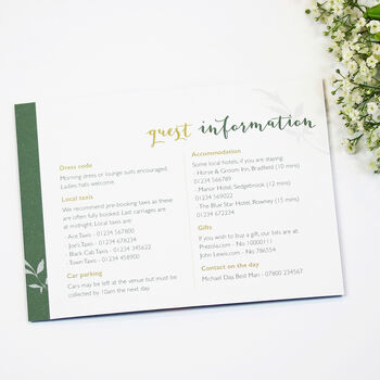 Names Floral Wedding Invitation Set, 6 of 6