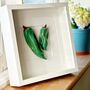 Hand Sculpted Ceramic Wall Art: Olive Green Peppers, thumbnail 3 of 5