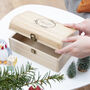 Personalised Couple's Christmas Wooden Keepsake Chest, thumbnail 2 of 10