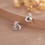 Sterling Silver Extra Small Cute Dragon Stud Earrings, thumbnail 7 of 12