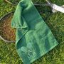 Personalised Green Embroidered Tennis Towel, thumbnail 1 of 2