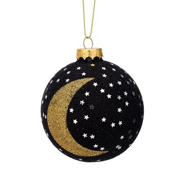 Midnight Moon And Star Christmas Bauble, 2 of 2