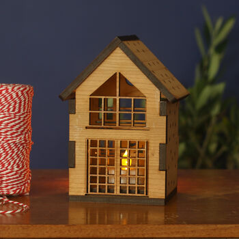 Personalised Christmas House Tea Light Holder, 3 of 6