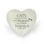 Personalised Cat Pawprints Heart Memorial, thumbnail 2 of 5
