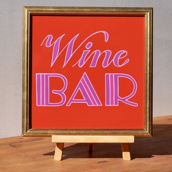 Wine Bar Interior Wall Art Typography Sign, 2 of 6