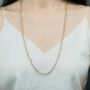 Single Strand Ethnic Pearl Beaded Brass Necklace Mala, thumbnail 2 of 3