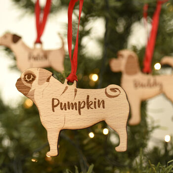 Personalised Dog Breed Wooden Christmas Tree Decoration, 8 of 8