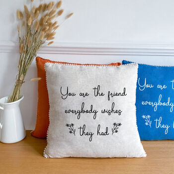 Friendship Linen Cushion, 7 of 9