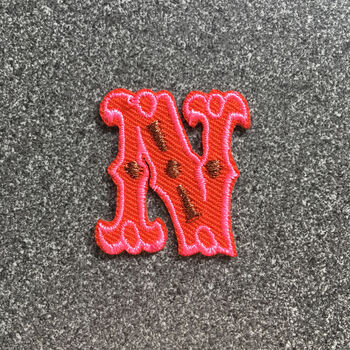 Letter N Alphabet Iron On Patch, 2 of 4