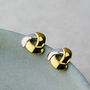 Knot Sterling Silver Stud Earrings, thumbnail 3 of 9