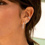 Silver Ear Cuff Earrings, Adjustable Fit, thumbnail 4 of 5