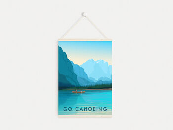 Go Canoeing Travel Poster Art Print, 6 of 8