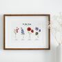 Personalised Birth Flower Family Landscape Print, thumbnail 1 of 7