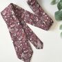 Liberty Tie In Burgundy Strawberry Thief Birds Motif, thumbnail 4 of 8