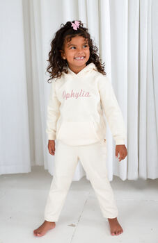 Child's Embroidered Italic Name Hoodie Jumper, 9 of 12