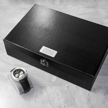 Personalised Luxury Watch And Cufflinks Box, 3 of 3