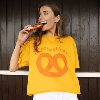 Pretzellent Women’s Slogan T Shirt With Pretzel Graphic, 2 of 3
