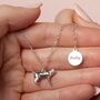 Personalised Short Haired Cat Sterling Silver Necklace, thumbnail 1 of 6