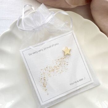 Gold Star Pin ‘So Proud Of You’ Exam Results Gift, 3 of 10