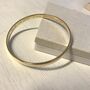 Brompton Personalised Classic Solid Gold Bangle, thumbnail 7 of 9