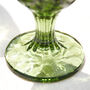 Set Of Four Botanical Fern Green Wine Goblets, thumbnail 5 of 7