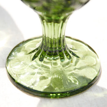 Set Of Four Botanical Fern Green Wine Goblets, 5 of 7