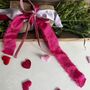 Couple Letterbox Flower Gift, With Ribbon, Watercolour Print Tag And Heart Sprinkles, thumbnail 2 of 5