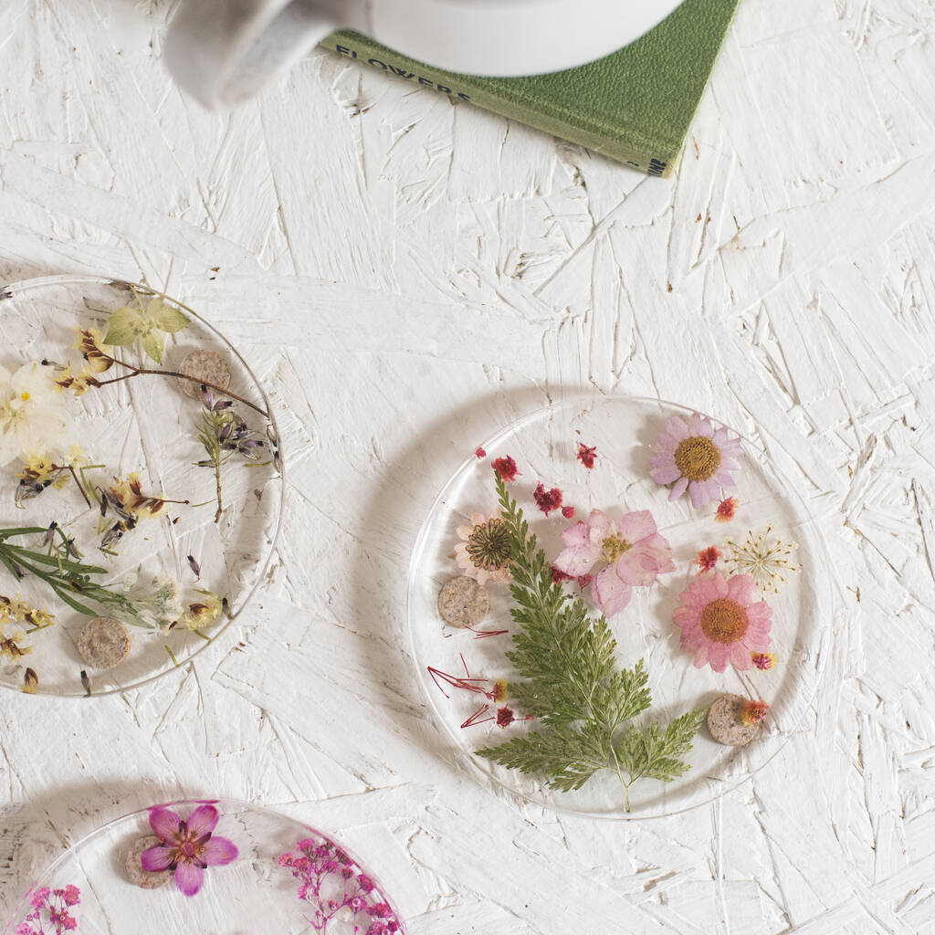 Wild Flower And Resin Coasters, 1 of 7