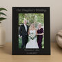Personalised Black Glass Photo Frame – Our Daughter’s Wedding, thumbnail 1 of 2