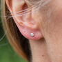 Sterling Silver Mini Flower Studs, thumbnail 1 of 8